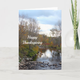 Cartão De Festividades Vermont Rocky Stream 7863 Ação de Graças