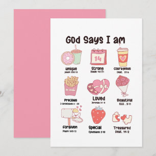 Cartão De Festividades Versículo da Bíblia Cristã Cute Valentine