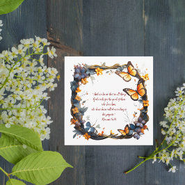 Cartão De Festividades Verso Bíblico Personalizável Floral
