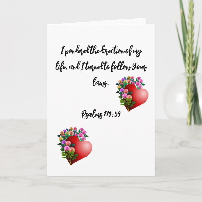 Cartão De Festividades Versos de bíblia (Frente)