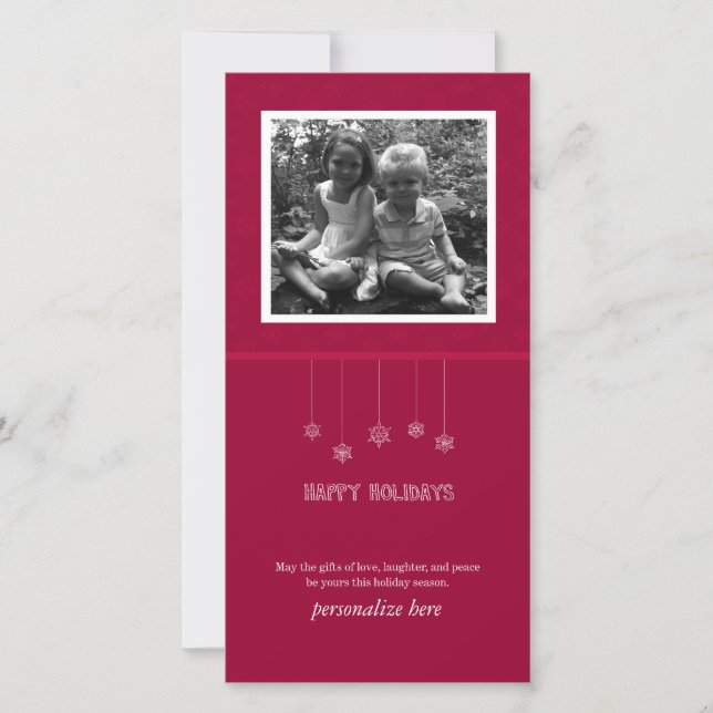 Cartão De Festividades Vertical 1-photo card (Frente)