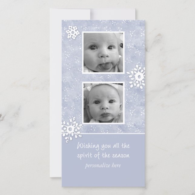 Cartão De Festividades Vertical 2-photo card (Frente)