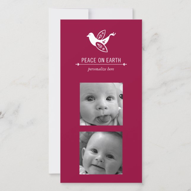 Cartão De Festividades Vertical 2-photo card (Frente)