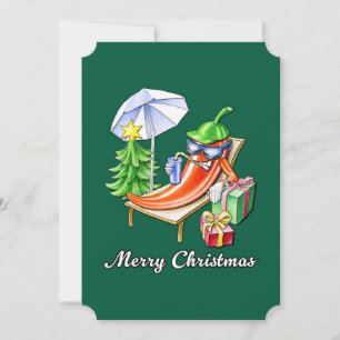 Cartão De Festividades Vertical Fir Verde Merry Christmas Chilli 5 x 7”