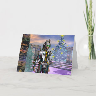 CARTÃO DE FESTIVIDADES VÉSPERA DE ANO NOVO DE UM CIBORGUE CAIU...