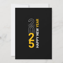 Cartão De Festividades VÉSPERA DE ANO NOVO GREETINGS 2025 - Placa branca