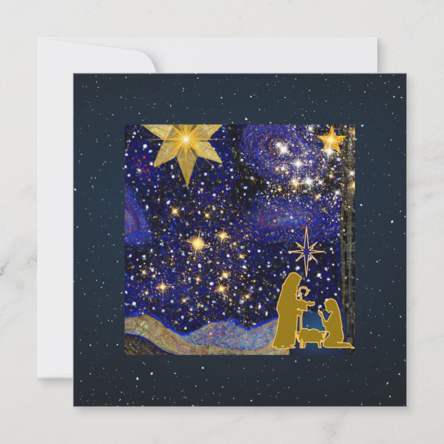 Cartão De Festividades Véspera de Natal (Frente)