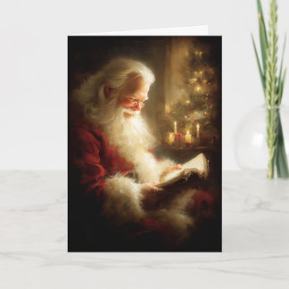 Cartão De Festividades Véspera de Natal do Papai Noel