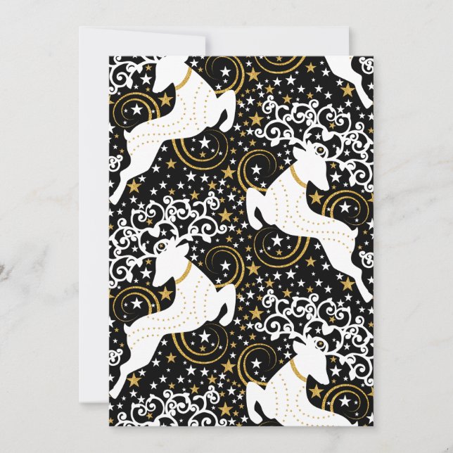 Cartão De Festividades Vestido Floral Ouro (Frente)