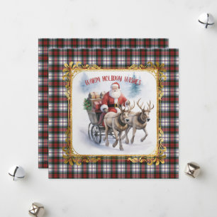 Cartão De Festividades Vestido MacDuff Tartan Natal Escocês