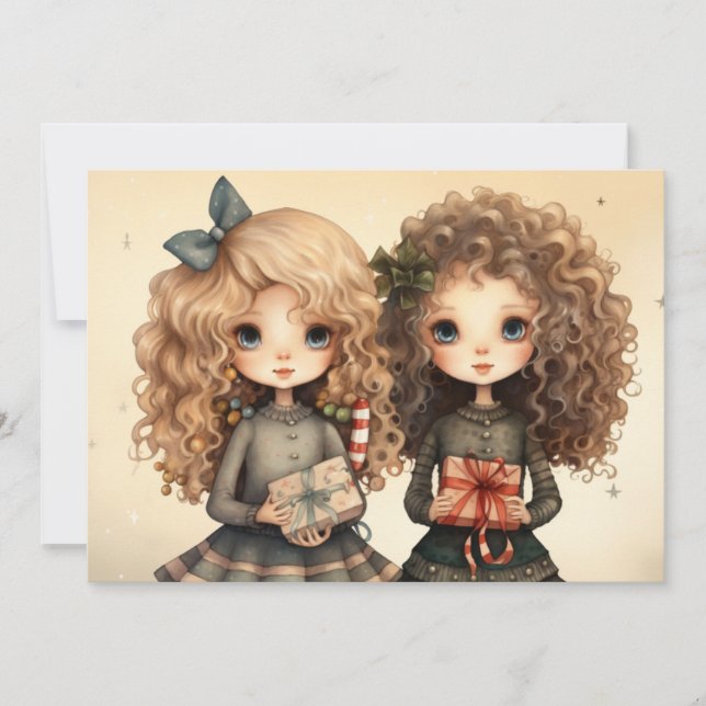 Cartão De Festividades Vestido no Amor: Uma Saudação de Natal Sensível (Frente)