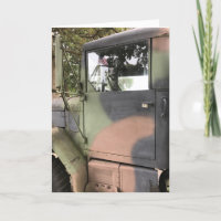 Veteran's Day - Camp truck w/flag