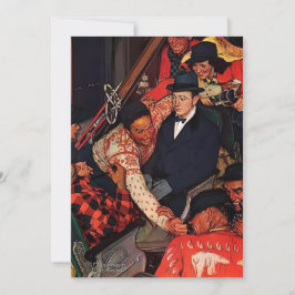 Cartão De Festividades Viagem A Um Comboio De Esqui - Norman Rockwell