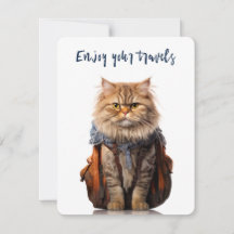 Viagem Cat Bon Voyage Card