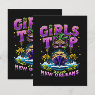 Cartão De Festividades Viagem das Meninas 2026 Nova Orleans