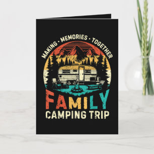 Cartão De Festividades Viagem de Acampamento Familiar Criando Memórias Ju
