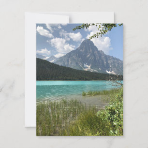 Cartão De Festividades Viagem moderna lago e montanhas do Canadá