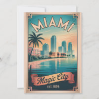 Viagem Retro Miami Flórida Cidade Mágica