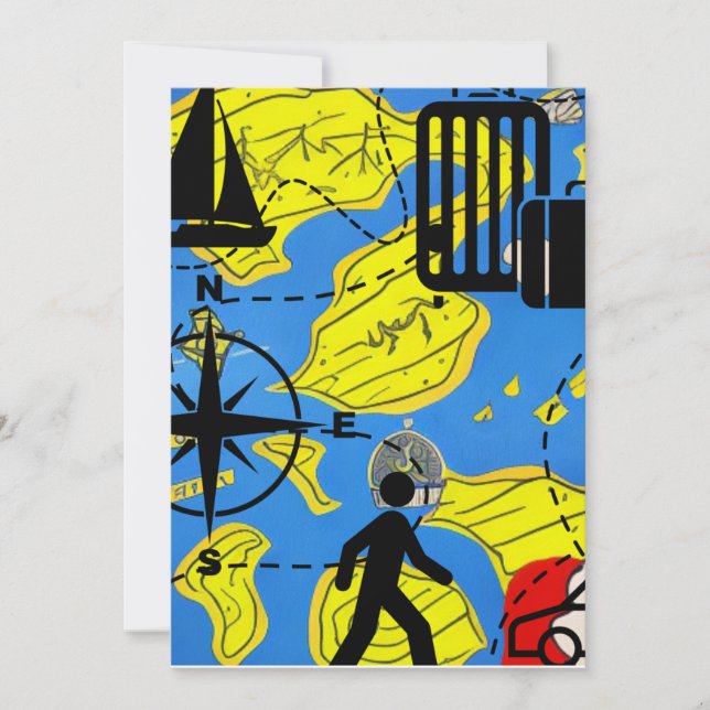 Cartão De Festividades Viajante do Mundo (Frente)