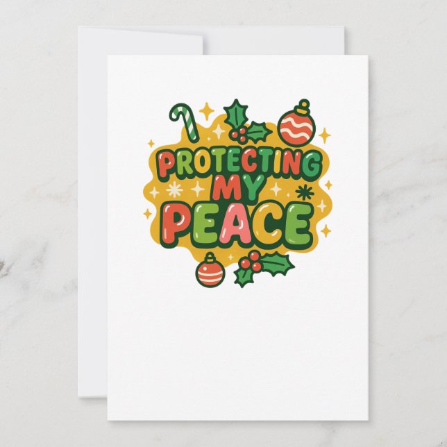 Cartão De Festividades Vibrant Christmas “Protecting My Peace” Faith (Frente)
