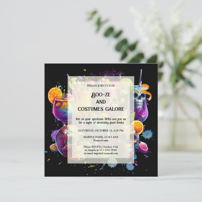 Cartão De Festividades Vibrante, faça você beber no Bebendo Festa de Hall (Em pé/Frente)