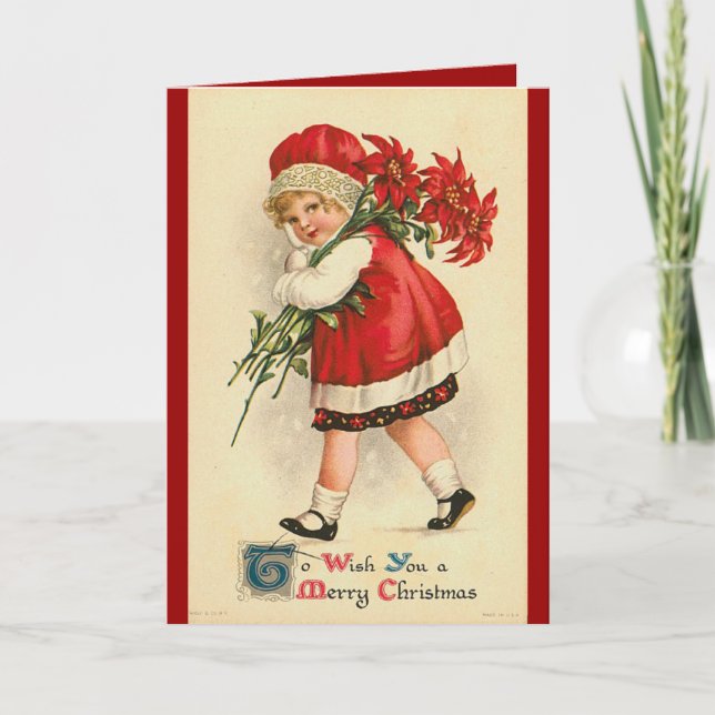 Cartão De Festividades Victorian Christmas Card (Frente)