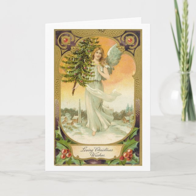 Cartão De Festividades Victorian Christmas Greetings (Frente)