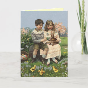 Cartão De Festividades Victorian Easter Card