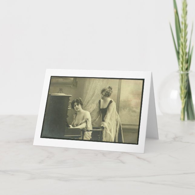 Cartão De Festividades Victorian Lesbian Valentine's Day Card (Frente)