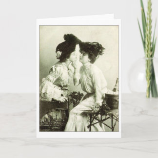 Cartão De Festividades Victorian Lesbian Valentine's Day Card