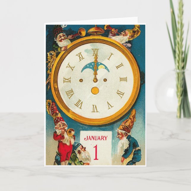 Cartão De Festividades Victorian New Year (Frente)