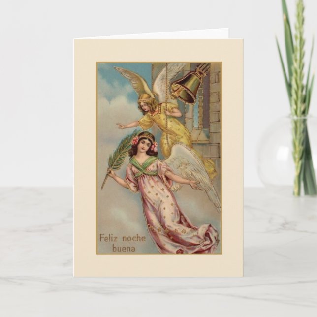 Cartão De Festividades Victorian Spanish / Hispanic Christmas Card (Frente)