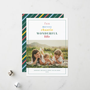 Cartão De Festividades Vida Maravilhosa Seu texto personalizado Foto mode
