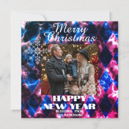 Cartão De Festividades Vidro Manchado Nebuloso Foto Multicolorido