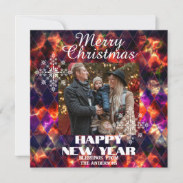 Cartão De Festividades Vidro Manchado Nebuloso  Foto Multicolorido