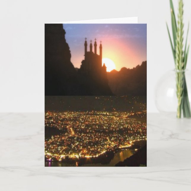 Cartão De Festividades Views from Nepal on way to MOUNT EVEREST (Frente)