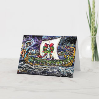 Cartão De Festividades Viking Holiday Basset Card