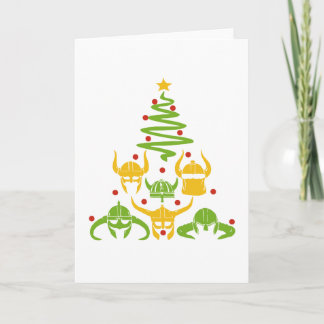 Cartão De Festividades Viking Valhalla Christmas Tree