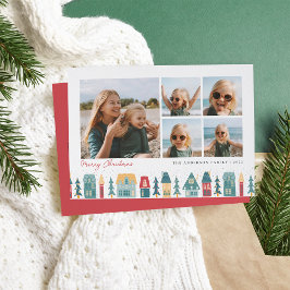 Cartão De Festividades Vila de Natal | 5 Colagem de Fotografias