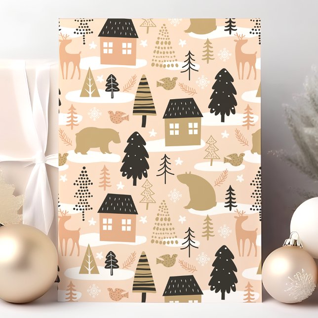 Cartão De Festividades Vila dos Ursos de Natal (Criador carregado)