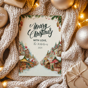 Cartão De Festividades Village no Natal