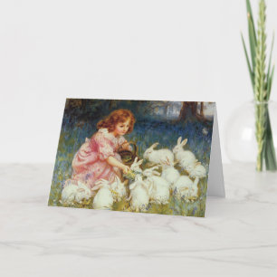 Cartão De Festividades Vintage Animais Lindos Páscoa