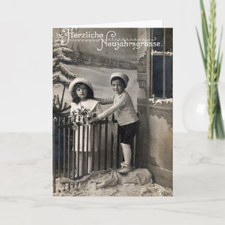 Cartão De Festividades Vintage: Ano novo -