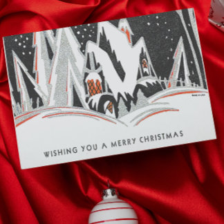 Cartão De Festividades Vintage Art Deco