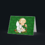 Cartão De Festividades Vintage Baby Christmas Angel<br><div class="desc">Vintage Baby Christmas Angel.</div>