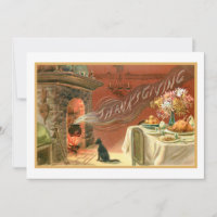 Vintage Banquete de Ação de Graças e Coração