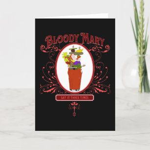 Cartão De Festividades Vintage Bloody Mary, 3 Vezes