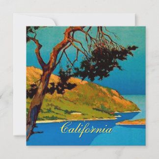 Cartão De Festividades Vintage California Coast Viagem