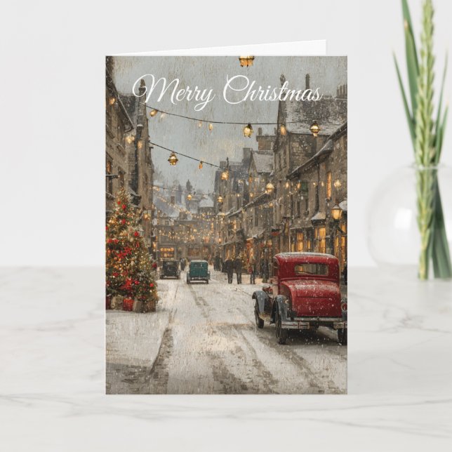 Cartão De Festividades Vintage Christmas (Frente)