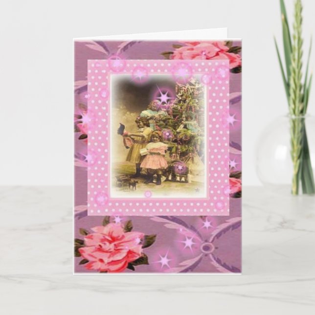 Cartão De Festividades Vintage Christmas.. (Frente)